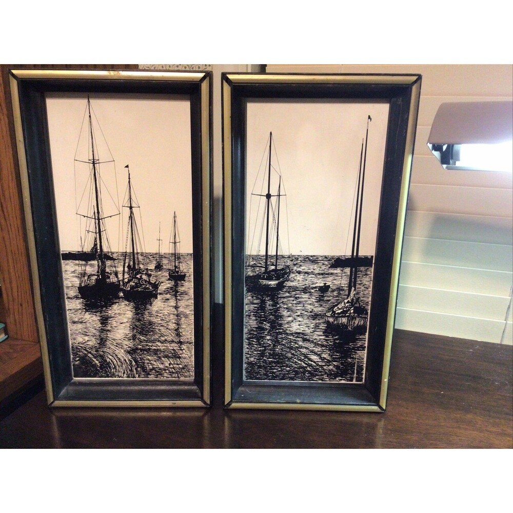 Vintage Pencil Drawings By Barry Flanagan 7.34” X 14.34” Set Of 2